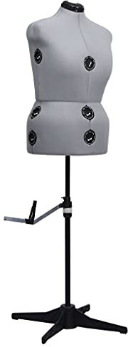 Wenjingqi-288489 Schneiderpuppe, verstellbar, Damen, Grau, Größe L 44-50