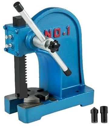 Dornpresse, 1 Tonne, 3 Tonnen, manuelle Hebelwirkung, montierbare Lager aus Gusseisen for Nieten, Quetschen, Stanzen, Biegen, Pressen für Anfänger zum Selbermachen(3 Ton)