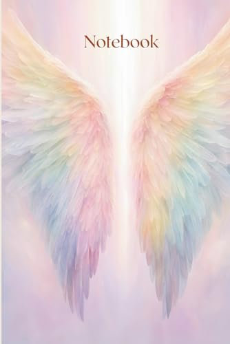 Wings of Grace: Pastel Angel Wings Notebook | Journal | Notebook | Diary | Great Gift For Women | 120 Ruled Pages | 6x 9 | Soft Matte Cover