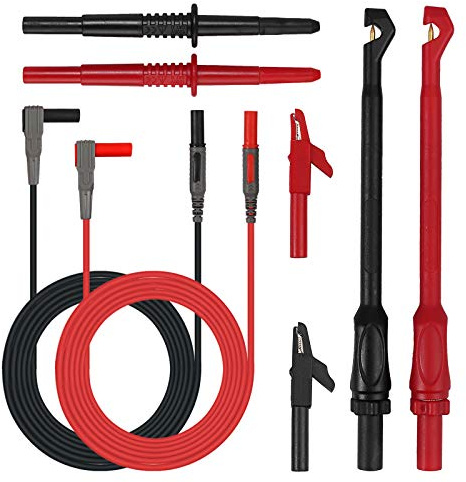 8 Stück Multimeter Messleitungen Set 1000V 10A Messkabel | Messleitung Prüfkabel Prüfspitzen Krokodilklemme Testsonde Multimeter Zubehör für Spannungskreistester