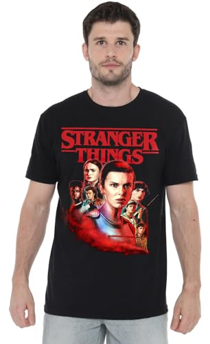 Stranger Things Unisex Hawkins Heroes Poster T-Shirt