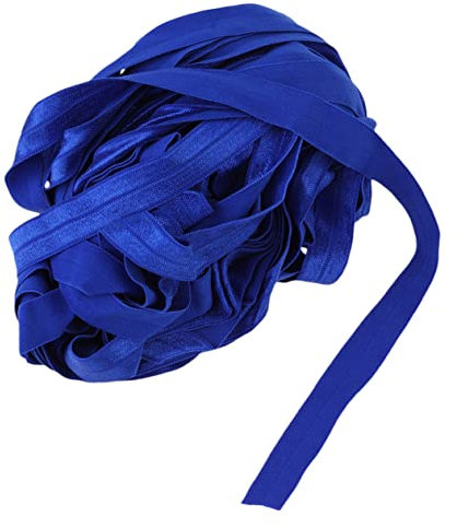PHENOFICE Farbiger Breiter Chinlon Elastikband Zum Nähen Doppelt Gefalteter Stretchband Für Kleidung Elastischer Wäschegummi Für Pullover Jacken Und DIY Bekleidungszubehör Blau