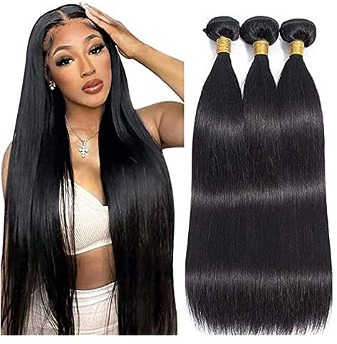 Haarverlängerungen 12A Natürliche Farbe Indisches Glattes Menschenhaar Bundles Unverarbeitete Glatte Haarverlängerungen 1/3/4 Bundles Haar Echthaarbündel(20inches)