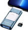 Glitfix 512G USB-Stick, 4 in 1 Pen Drive, USB-Stick für Phone/Pad/PC, USB C Stick Sichern Sie Fotos und Videodateien mit einem klick mit IOS/Android/Typ C/Micro USB 3.0/OTG, Blau