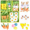 Easter Decorations for Bonnet - Easter Bonnet Accessories with Yellow Easter Chicks, Colourful Polystyrene Eggs, Easter Rabbit Decorations, Easter Flowers and Easter Carrots - Easter Craft Decorations