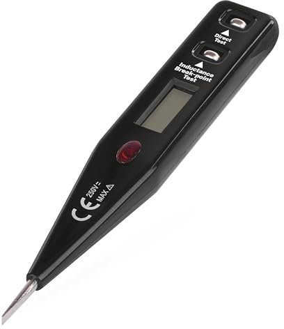 EMOS - berührungsloser Spannungsprüfer und Schraubendreher 2-in-1 - mit Phasentest - AC/DC Spannungstester/Volttester/Phasenprüfer - Display und optische Signalisierung - batterielos - schwarz