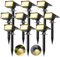 kolpop Luces Solares LED Exterior Jardin [10 Piezas/77 LEDs],3000K Cálido Luz Solar Exterior,Impermeable IP65,1800LM Focos Solares para Patio,Piscina,Macetas,Suelo,Calzada,Terraza,Césped,Carril