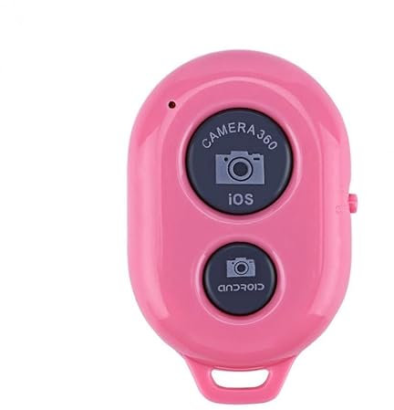 Telecomando Bluetooth Smartphone – Trigger Foto Remote – Compatibile con iOS & Android – Fino a 10 m – Rosa – Straße Tech®