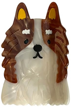 Haarklammer für Hunde, kleine Haarklammern für kurzes, langes Haar | Hundeform, lange Haare, Schäferhund, Welpen, Klemme, Mädchen, Erwachsene, Kinder, Cartoon-Hunde, Frauen, Haarklammer für Reis