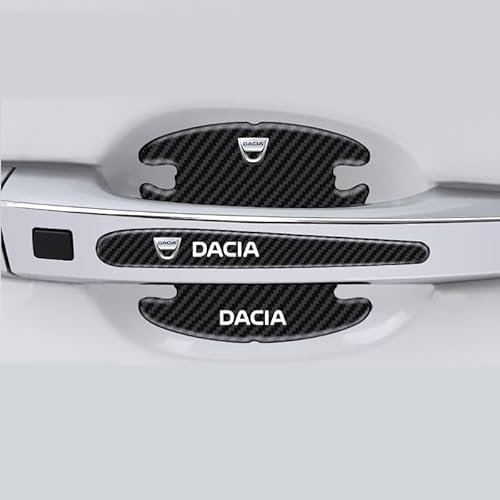 YWDRE 8 Pcs Car Door Handle Protector Sticker for Dacia Duster Spring Logan Sandero Jogger Lodgy Bigster Dokker, Handle Paint Scratch Protector Sticker Film Paint Scratch Protection,A