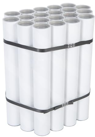 Imballaggi Point - Tubo in cartone bianco - 5 x 35 cm - Ø 5 cm - Resistenti e Professionali per Poster, Documenti, Disegni, Campioni e Materiali Stampati. - Set da 10 Pezzi