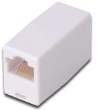 DIGITUS AT-A 8/8 Acoplador RJ45 Cat 5e, 1 Pieza, Extensión de Cable Lan, Conector Cat5e, No Apantallado, Compatible con PoE, Acoplador Modular, Para Switch, DSL, Módem, Router, PC, Blanco