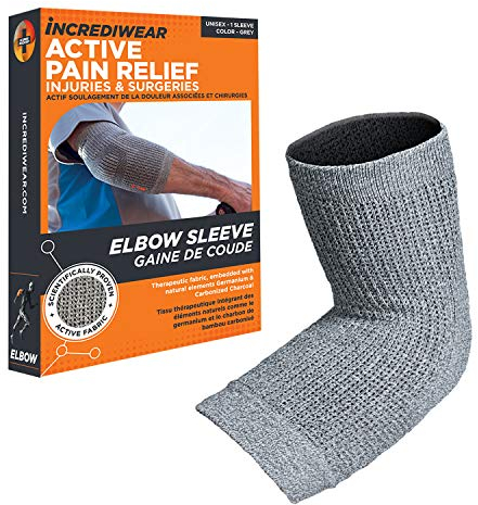 Incrediwear grigio-Supporto ortopedico per gomito, disponibile nelle taglie S/M e L grigio Small/Medium