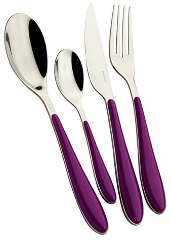 BUGATTI GGIU-023F50 Gioia Ménagère de 24 Pièces Service de Table SAN/Acier Iris 22 x 8 x 30 cm