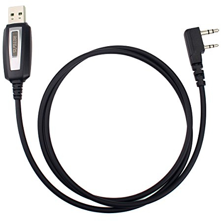 Retevis Programming Cable, 2 Pin, for Retevis RT24 RT27 RT668 RA89, RA79 RT3S RT5R Tid Radio, Compatible with Baofeng UV-5R GT-5R BF-888S Quansheng JUCJET Kenwood HYT (1 Pcs)