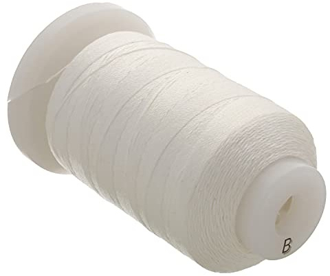 The Beadsmith Pure Silk Cord – White, Size B (0.203 mm/0.008”), 390 Yards (1170 ft), 1/2-Ounce Spool
