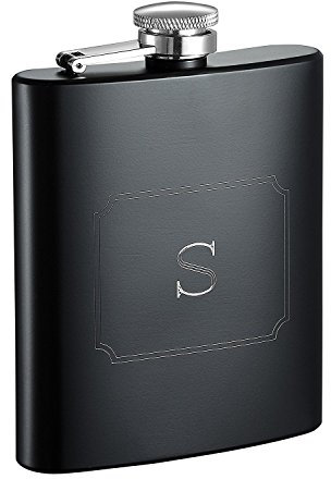 Visol Raven personnalisé Flasque avec initiale gravée