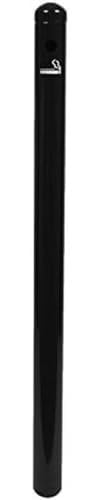 SECURIT - Colonna Posacenere - Per Bar, Ristoranti, Pub, Negozi - Acciaio Inox Rivestito - Colore Nero - 100 cm