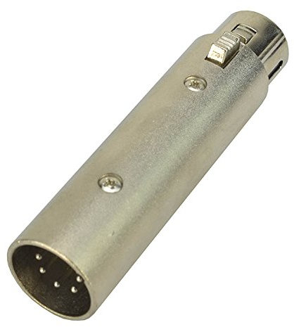 DMX XLR Adaptor Converting 5 Pin Male to 3 Pin Female