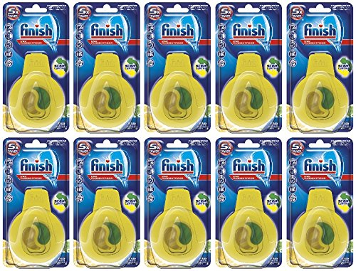 Finish Lot de 10 déodorants pour lave-vaisselle Citrus & citron vert