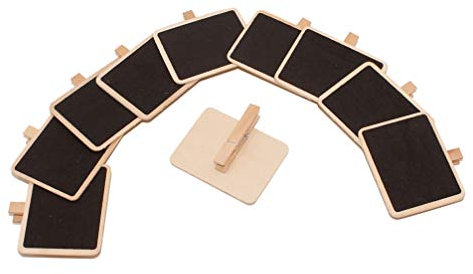 Healifty MINI Lavagna decorativa con clip mollette foto in legno per decorazione 10PCS