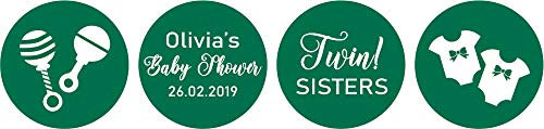 Darling Souvenir Schokoladenaufkleber Schokolade Labels Twins Sisters Sticker 190 PC-Grün