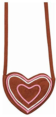 narrenkiste O47432 braun Damen Herz Bayern Tasche Umhängetasche