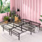Sommier SmartBase déjà monté 35 cm ZINUS | Cadre de lit plateforme en métal | Facile à monter | Rangement sous le lit | 160 x 200 cm | Noir