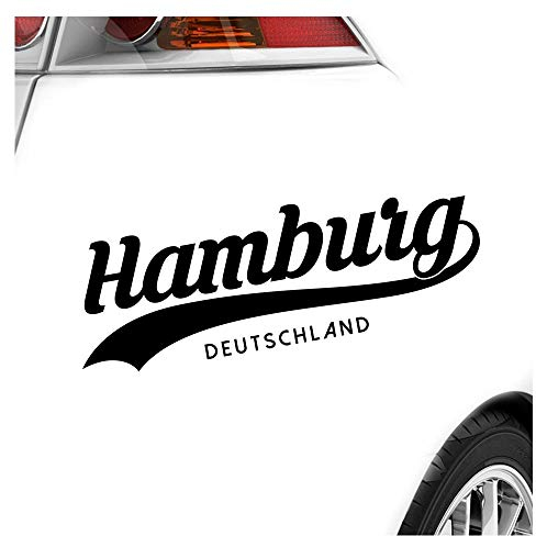 Kiwistar - Autoaufkleber - Hamburg Deutschland - Schwarz - 20x7cm - Aufkleber Auto, Laptop, Fahrrad, LKW, Motorrad mehrfarbig JDM Decal Racing