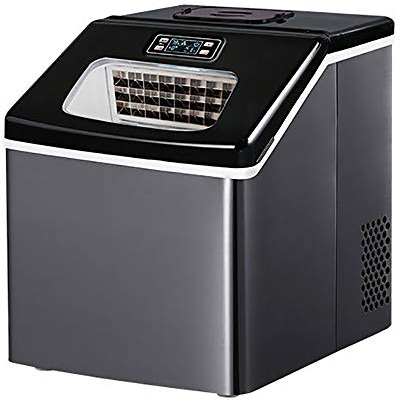 XUMI Máquina para Hacer Hielo, Máquina de Cubitos Comercial Pequeña de Agua Automática Máquina de Hielo para Limpieza Automática con Un Botón Fabricadora de Cubitos,Automatically Add Water