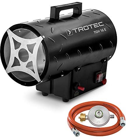 TROTEC Gasheizgebläse TGH 16 E – Heizleistung 15 kW – Elektroheizer Luftmenge 580 m³/h – Gaskanone, Bauheizer