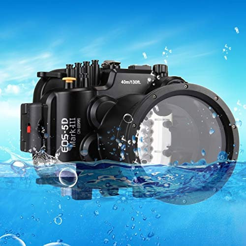 ZAORUN Camera Diving Case 40m Underwater Depth Diving Case Waterproof Camera Housing Compatible for Canon EOS-5D Mark III (EF 24-105mm f/4L IS II USM)