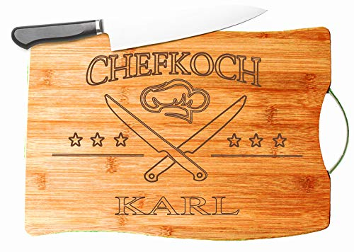 Personalisierte Geschenke Männer - Männergeschenke zum Geburtstag - Schneidebrett Holz mit Gravur als Geburtstagsgeschenke für Männer Papa