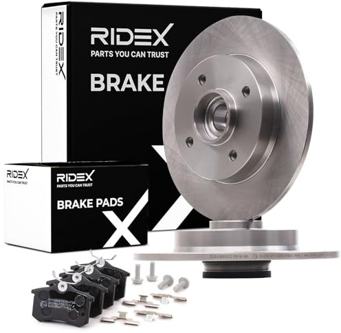 RIDEX Bremsenset Hinten 249,0mm Bremsscheiben und Bremsbeläge Kompatibel mit PEUGEOT 2008 Kombi CU