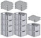 PROREGAL SparSet 10x Eurobox NextGen Grip mit Auflagedeckel & 4 schwarzen Schiebeschnappverschlüssen, HxBxT 22x30x40cm, 20 L, Grau, Griffe offen, Eurobehälter, Transportbox