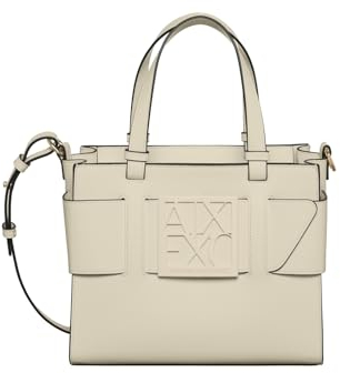 Armani Exchange Essential, Susy, Medium Tote, Square Logo, Medio Donna, Dusty Ground, Taglia Unica