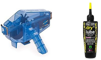 Park ToolPark Tool CM-5.3 - Cyclone Chain Scrubber,blue & Muc-Off Dry Lube 120ml chain oil (Packaging may vary) Muc Off