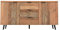I0I&I0I Buffet TV vintage - Étagères réglables - 3 tiroirs - 140 cm (marron)