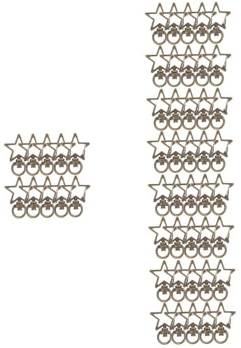 NUOBESTY 50 Stück Schlüsselanhänger Lanyard Clips Karabinerhaken Schlüsselbandhaken Handtaschenverschluss Schnalle Hängeschnalle Aus Metall Koffer Zinklegierung Schüttgut Liebhaber