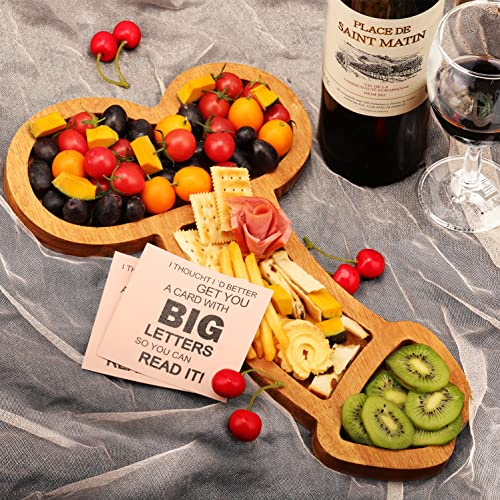 XILAZAB Planche à fromage, charcuterie, assiette fantaisie en bois massif pour pendaison de crémaillère, enterrement de vie de jeune fille, fiançailles