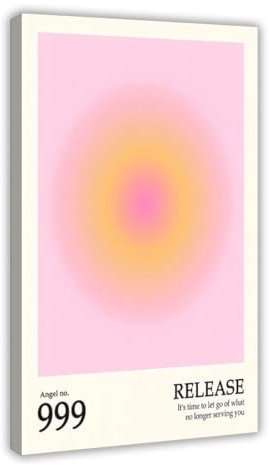 Poster auf Leinwand mit Engelszahl 999, Schlafzimmer-Dekor, Sportlandschaft, Büro, Raumdekoration, Geschenk, Rahmen-Stil, 20 x 30 cm