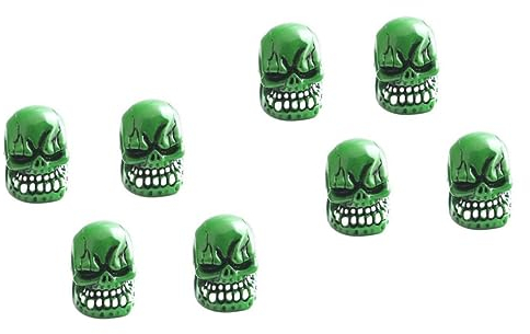 Gatuida 8 Pcs Creative Tyre Cap Car Tire Cover Motorcycle Tire Cover Small Harmonic Balancer Socket Modified Tire Cover Dust Cap Ghost Tire Cover Bicycle Tire Cover Valve Bike