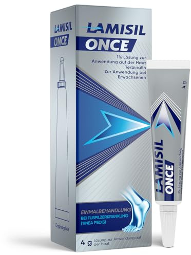 Lamisil Once®, Antipilz-Gel, Fußpilz-Behandlung imit nur 1 Anwendung 4g | Tötet den Pilz ab, Hilft gegen Fußpilz zwischen den Zehen, einfache & schnelle Behandlung von Fußpilz mit nur 1 Anwendung