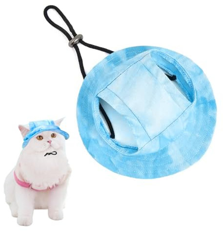 Teegxddy Hundemütze, Hunde Sonnenschutz Mütze, Hund, Katze, Mittelgroß, Blau
