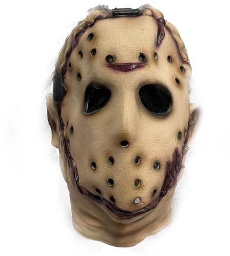 Latex Mask® | Jason Maske | Halloween Killer Kostüm für Erwachsene | Strapazierfähiges, angenehm zu tragendes Latex | 100% Horror | Halloween, Karneval, Cosplay | OriginalCorner®