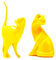 Skulptur Modern Wohnzimmer, Skulpture Dekoration Wohnzimmer, Statue bücherregal Deko für Regal, Tisch Deko Büro Dekoration Wohnung Modern Sculpture, Katzen Schwänze Schmuck Organisator (Gold)
