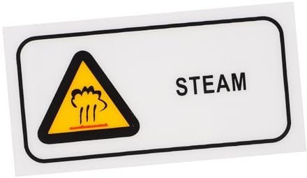 Gatuida Hot Tub Sign Caution Hot Surface Sticker Steam Caution Sign English Only Industrial Safety Label
