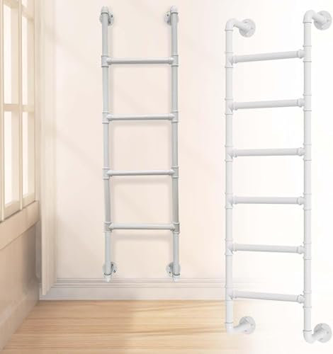 An der Wand montierte Metallleiter für den Dachboden, 100–300 cm hoch, für Dachboden, Etagenbett, robuste Kellerfenster, Brunnen, Ausstiegsleiter, Sicherheitsbalkon, Feuerleiter (100 cm/39 Z