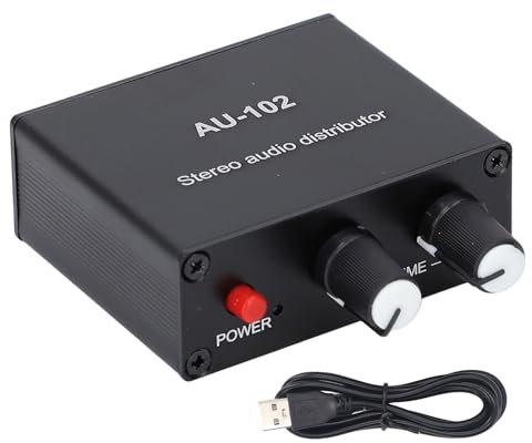 Telituny Audio Splitter Kopfhörerverstärker, 2-Wege-Verstärker des Aktiven Kopfhörer