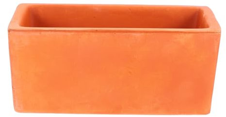 Abaodam Pot De Fleurs en Terre Cuite Jardinières Rectangulaires Petite Plante Petits Pots De Fleurs Pots D'orchidées en Terre Cuite Pot De Fleurs en Porcelaine Bol De Jardinière Brown